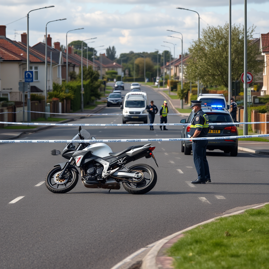Motorcyclist in 'life-threatening' condition after crash which shut main road